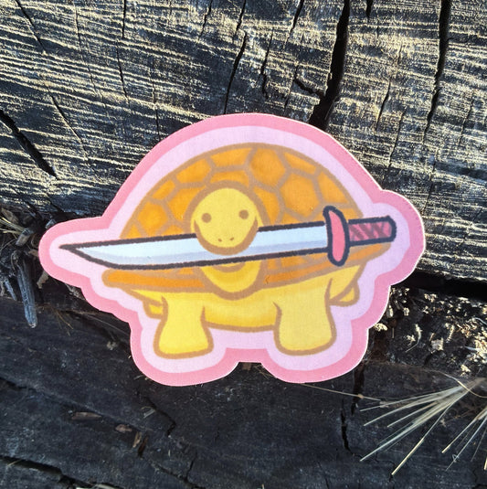 golden turtle sticker