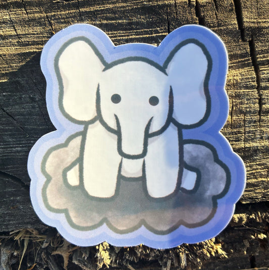 elephant cloud sticker